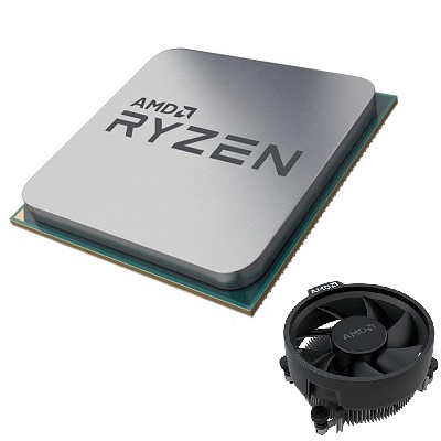 AMD Ryzen 5 5500 CPU ⑵ AMD 100-100000457BOX RYZEN 5 5500 CPU Kühler, Mehrfarbig